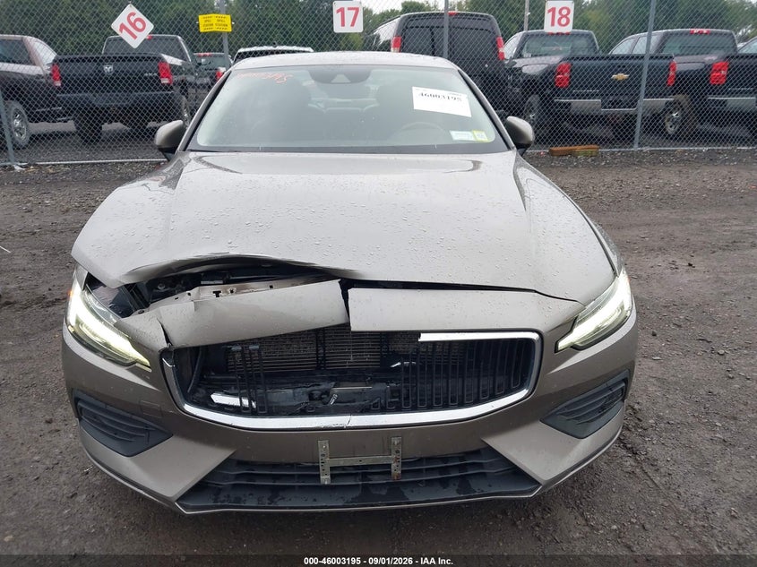 2019 VOLVO S60 SEDAN 2.0L I-4 DI, DOHC, VVT, TURBO/SUPERCHARGER, 316HP