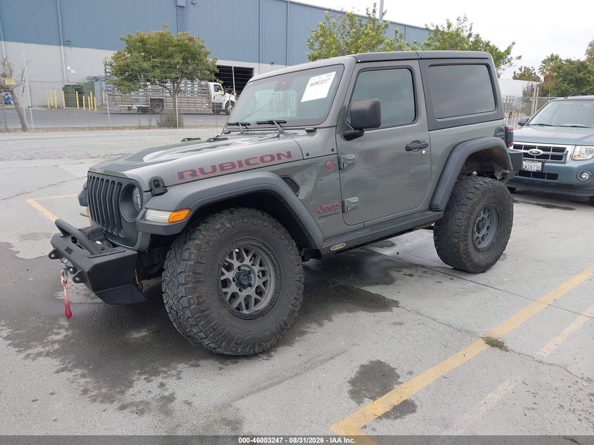 2021 Jeep Wrangler Rubicon 4X4, Right Front, IAAI, VIN 1C4HJXCG4MW521565 — photo 2