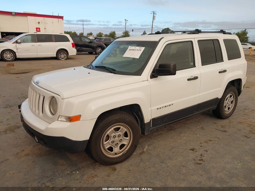 Vin: 1c4njpbb3gd678058, lot: 46502674, jeep patriot sport 20162