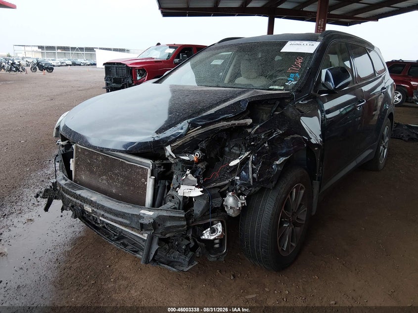 2017 Hyundai Santa Fe Se, Front & Rear, IAAI, VIN KM8SM4HF1HU206151 — photo 2