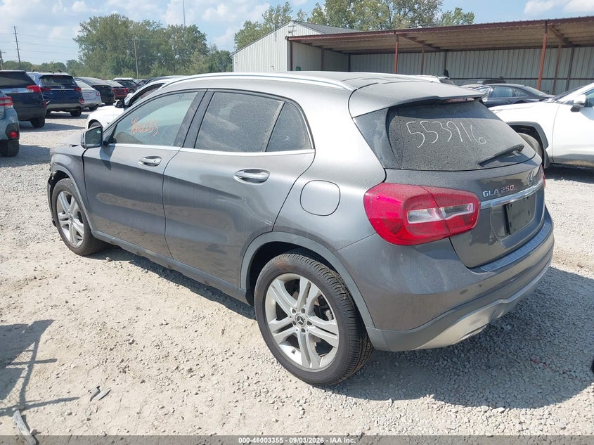 Vin: wdctg4gbxkj553916, lot: 46502700, mercedes-benz gla 250 4matic 20193