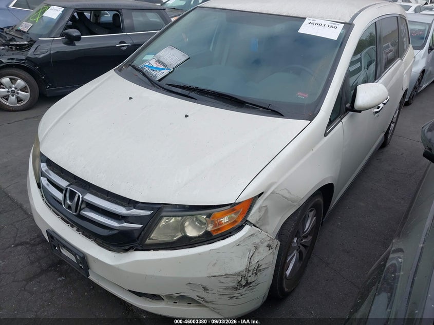 Vin: 5fnrl5h43fb119268, lot: 46502725, honda odyssey ex 20152