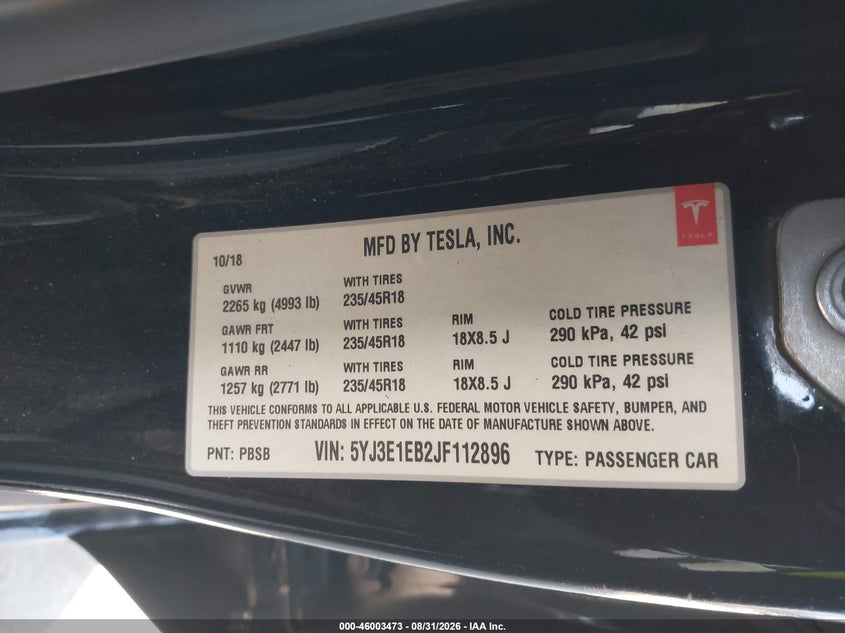 TESLA MODEL 3 - zdjęcie 9