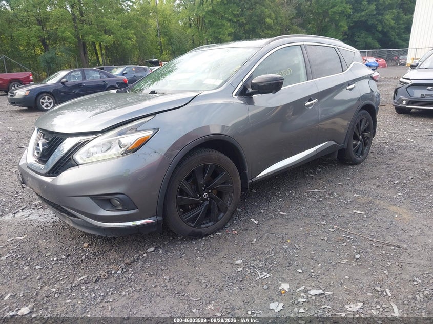 Vin: 5n1az2mh3hn149213, lot: 46502854, nissan murano platinum 20172