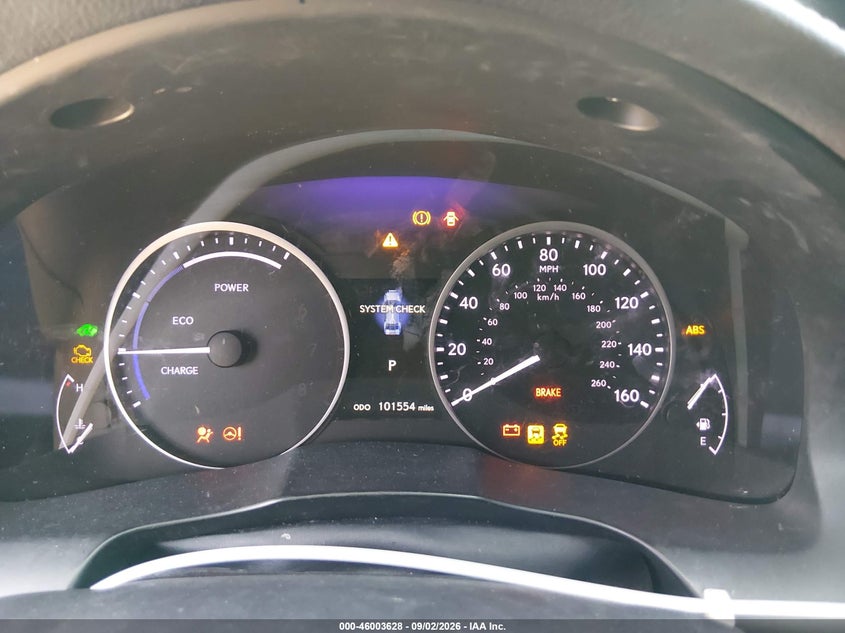 LEXUS ES 300H 2013 VIN JTHBW1GG9D2009336