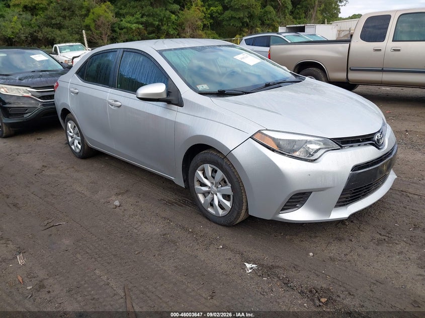 2016 TOYOTA COROLLA SEDAN 1.8L I-4 DOHC, VVT, REGULAR , 132HP