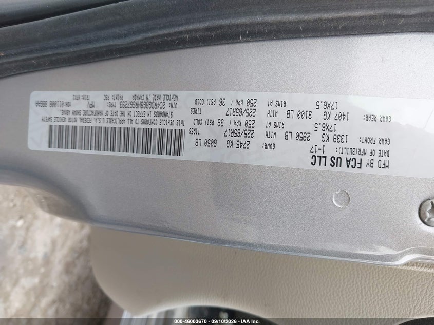 2017 DODGE GRAND CARAVAN auction photo 8