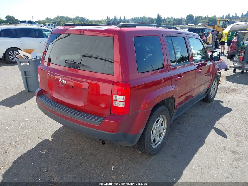 Vin: 1c4njpbaxfd429701, lot: 46503082, jeep patriot sport 20154