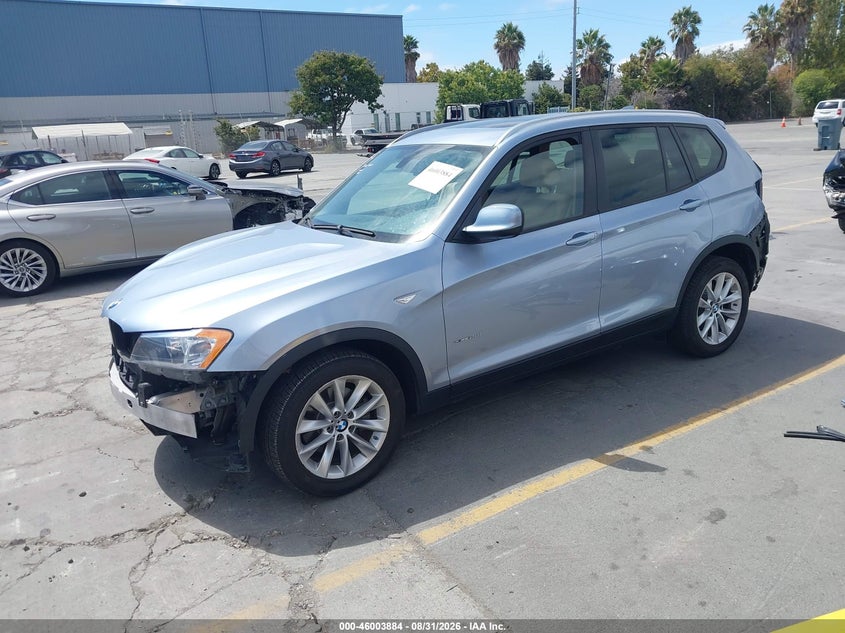 2014 BMW X3, Rear, IAAI, VIN 5UXWX9C5XE0D27869 — photo 2