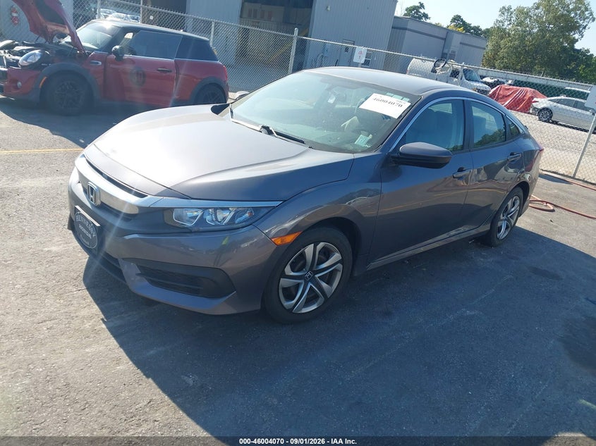 Vin: 19xfc2e54he043972, lot: 46503446, honda civic lx 20172