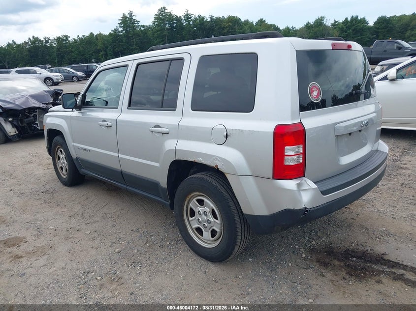 Vin: 1c4njpba2cd590636, lot: 46503548, jeep patriot sport 20123