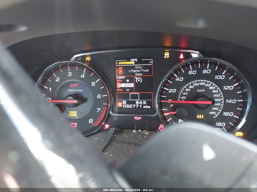 SUBARU WRX STI 2018 VIN JF1VA2M60J9825357