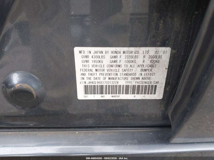 2007 ACURA TSX · Фото 9