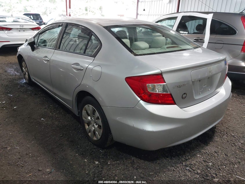 HONDA CIVIC 2012 VIN 19XFB2F53CE378215