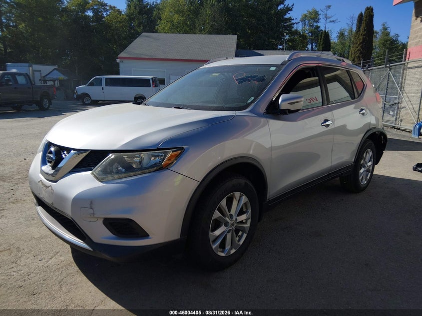 2016 Nissan Rogue, Rear, IAAI, VIN KNMAT2MV4GP650173 — photo 2