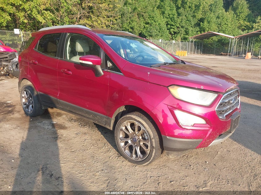 Vin: maj6p1wl8jc204452, lot: 46504122, ford ecosport titanium 20181