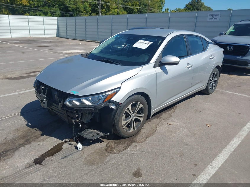 Vin: 3n1ab8cv9ny204476, lot: 46504178, nissan sentra sv xtronic cvt 20222