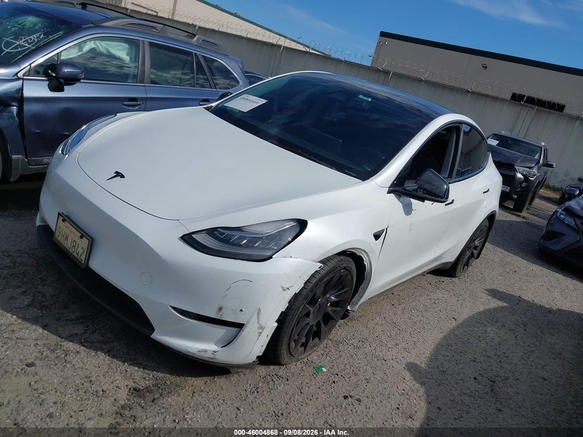 Vin: 7saygdee3pa151095, lot: 46504244, tesla model y awd/long range dual motor all-wheel drive 20232
