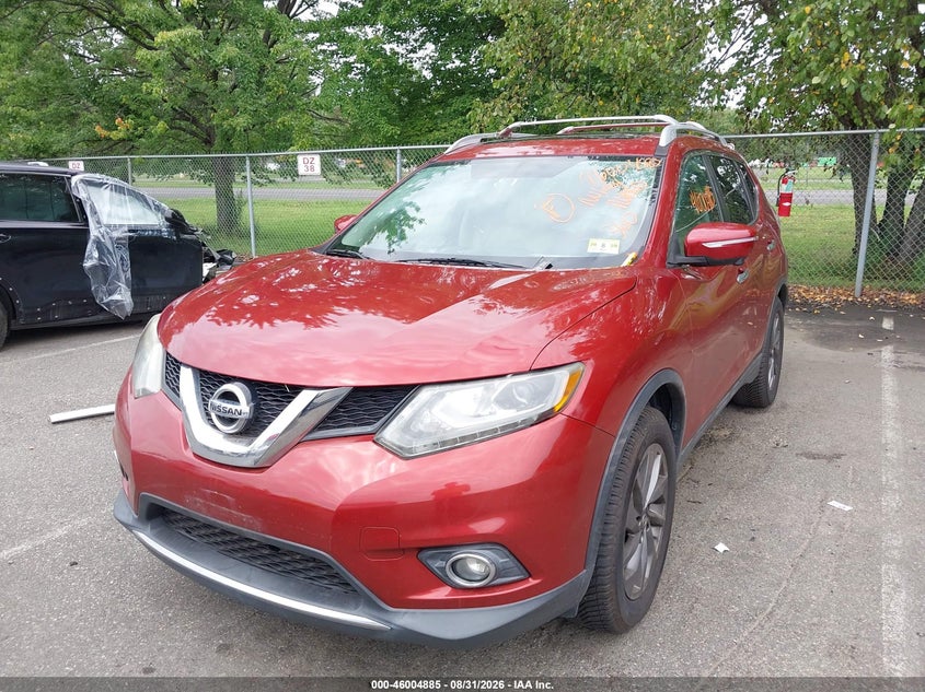 2016 Nissan Rogue, Затоплення, IAAI, VIN 5N1AT2MV9GC843728 — фото 2