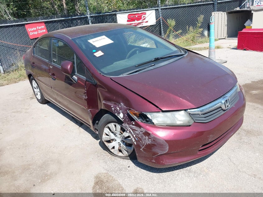 Vin: jhmfb2f52cs000964, lot: 46504374, honda civic lx 2012 img_1