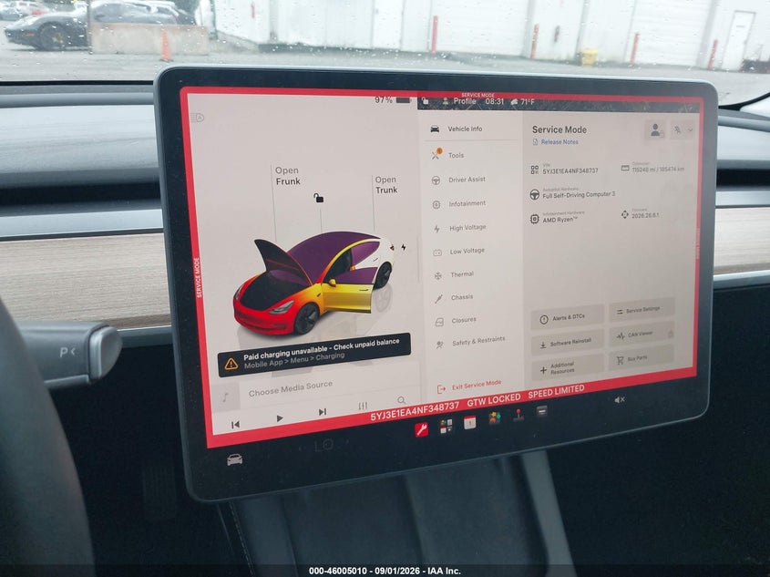 TESLA MODEL 3 2022 VIN 5YJ3E1EA4NF348737