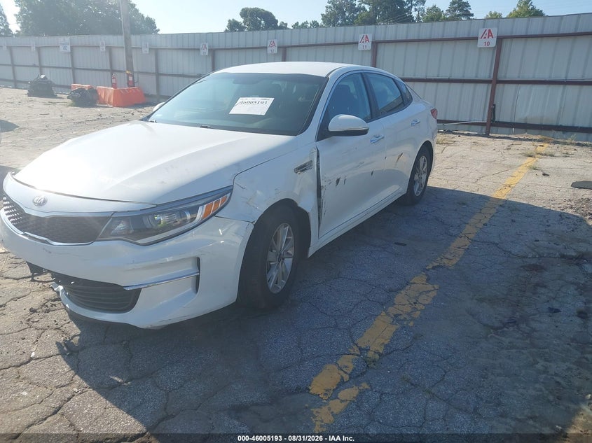 Vin: knagt4l30g5081580, lot: 46504569, kia optima lx 20162