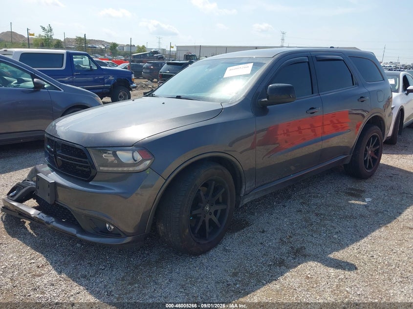 Vin: 1c4rdjag9jc266176, lot: 46504642, dodge durango sxt awd 20182