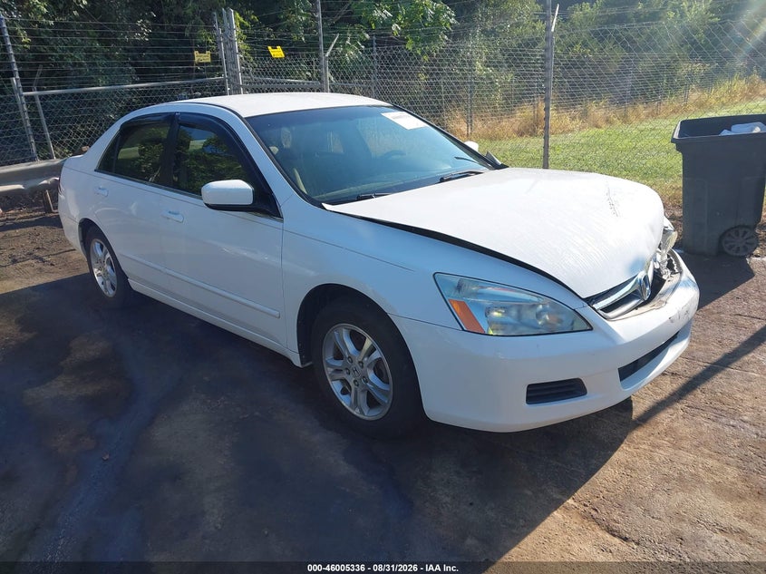 2007 Honda Accord 2.4 Se, Front, IAAI, VIN 1HGCM563X7A098492