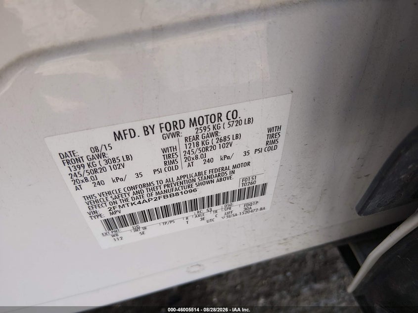 2015 FORD EDGE SPORT · Фото 9