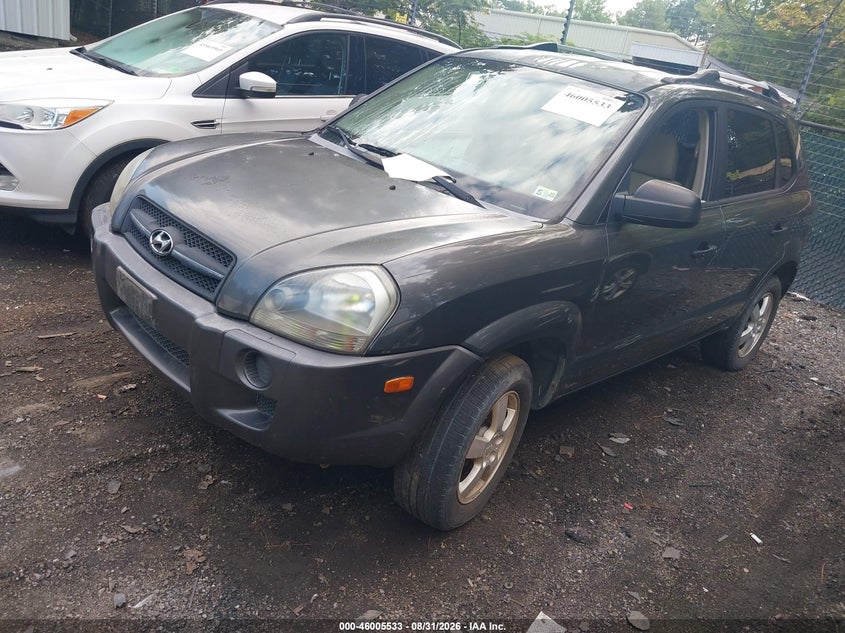 2007 Hyundai Tucson, Звичайний знос, IAAI, VIN KM8JM12B77U573098 — фото 2