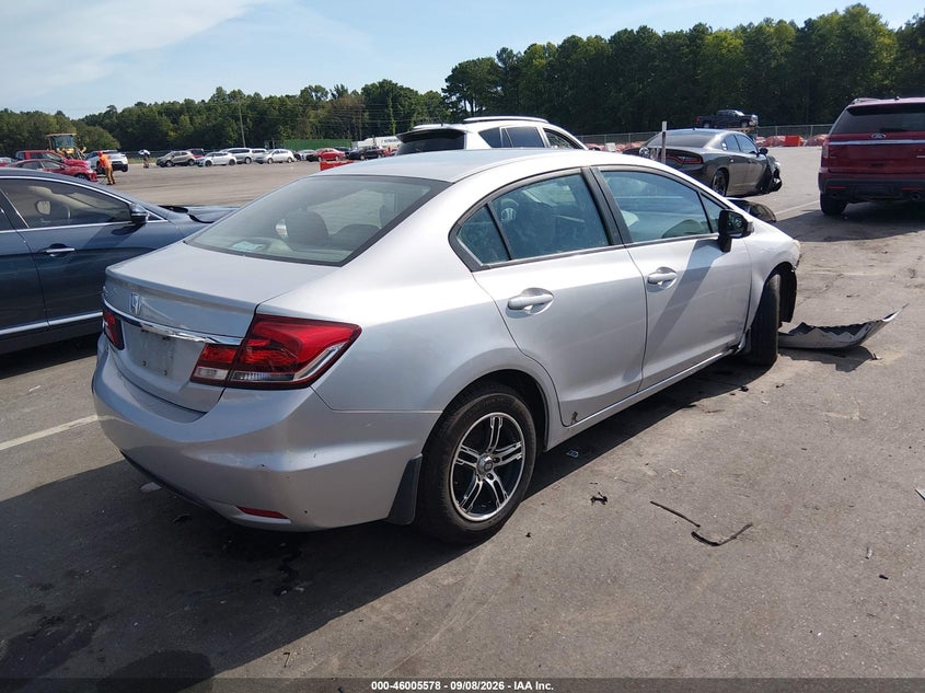 Vin: 19xfb2f52ee031445, lot: 46504954, honda civic lx 20144