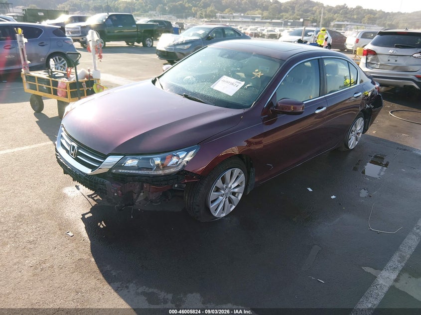 Vin: 1hgcr2f87ea147155, lot: 46505200, honda accord ex-l 20142