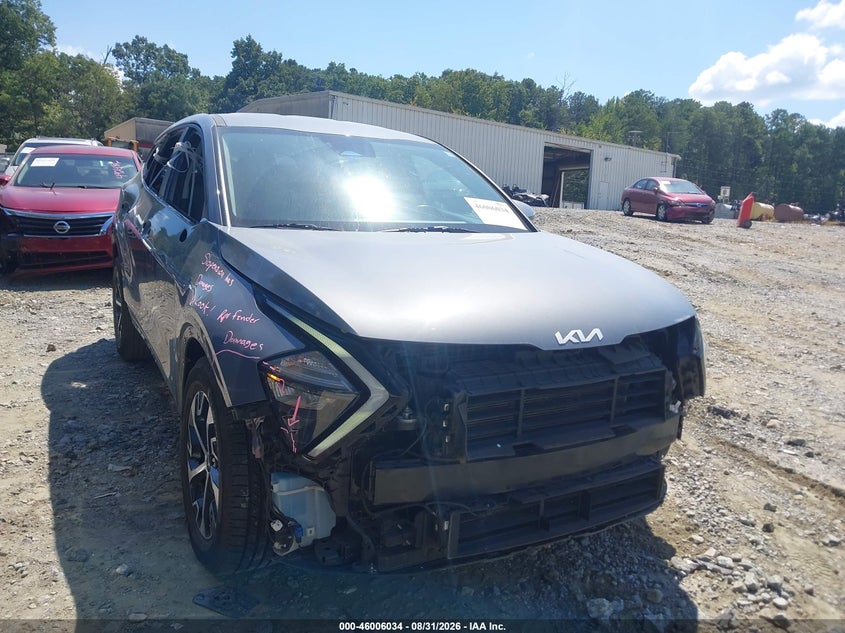 Vin: 5xyk33af8pg003964, lot: 46505410, kia sportage ex 20231
