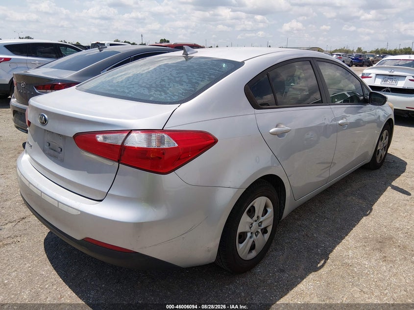 Vin: knafk4a66g5543247, lot: 46505470, kia forte lx 20164