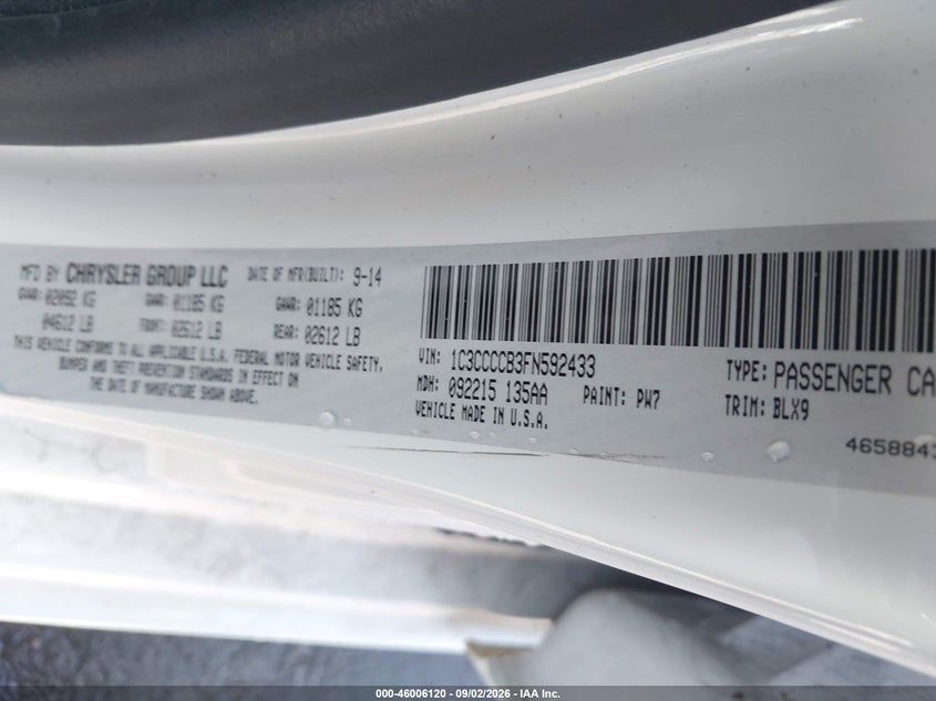 2015 CHRYSLER 200 C · Фото 9