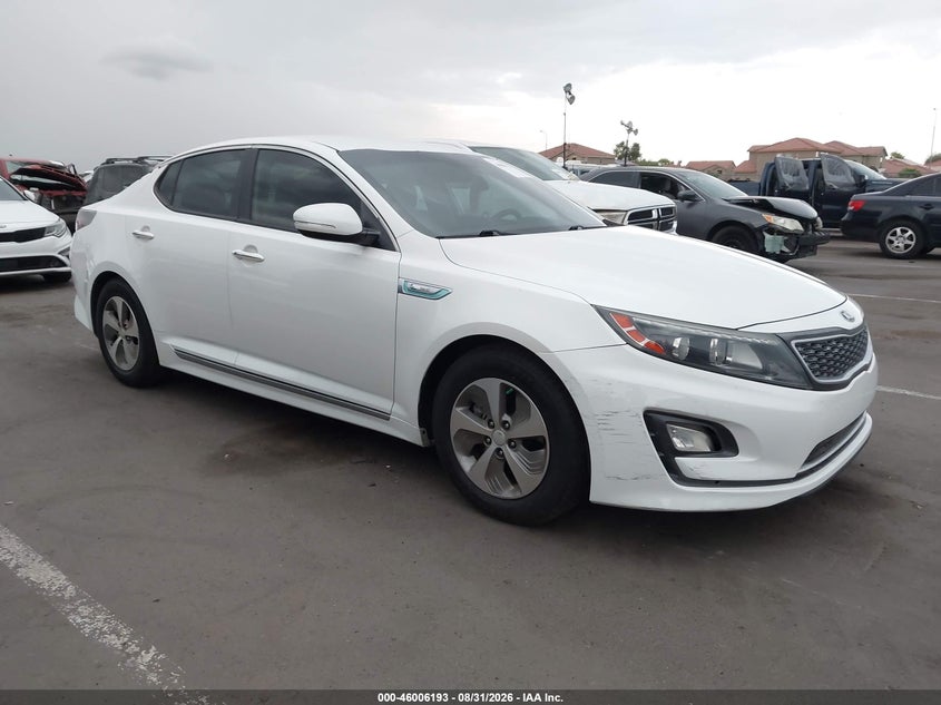 Vin: knagm4ad1f5083880, lot: 46505569, kia optima hybrid 2015 img_1