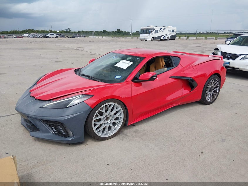 Vin: 1g1yb2d41n5113447, lot: 46505582, chevrolet corvette stingray rwd  2lt 20222