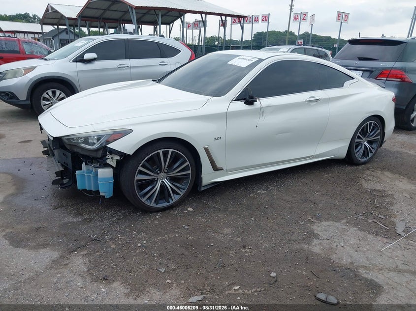 2018 Infiniti Q60 3.0T Luxe, Front End, IAAI, VIN JN1EV7EK5JM341434 — photo 2