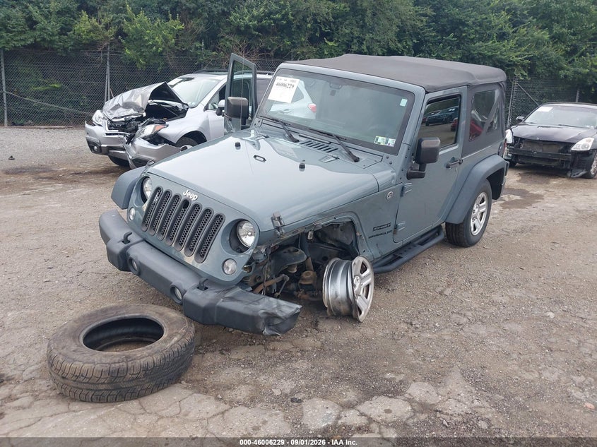 2015 Jeep Wrangler, Левый бок, IAAI, VIN 1C4AJWAG6FL730552 — фото 2