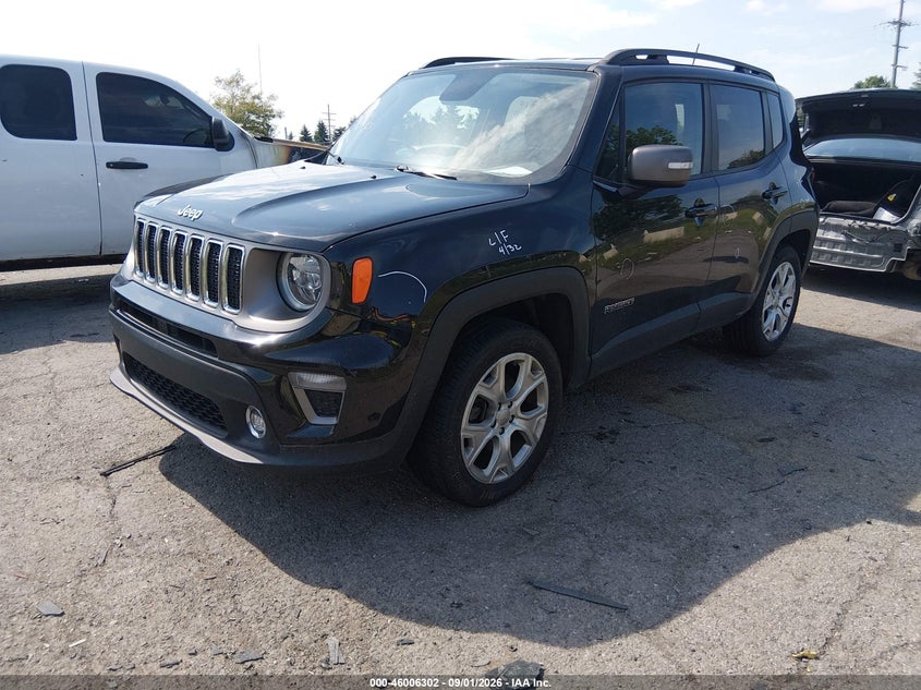 Vin: zacnjbd14lpl72728, lot: 46505678, jeep renegade limited 4x4 20202