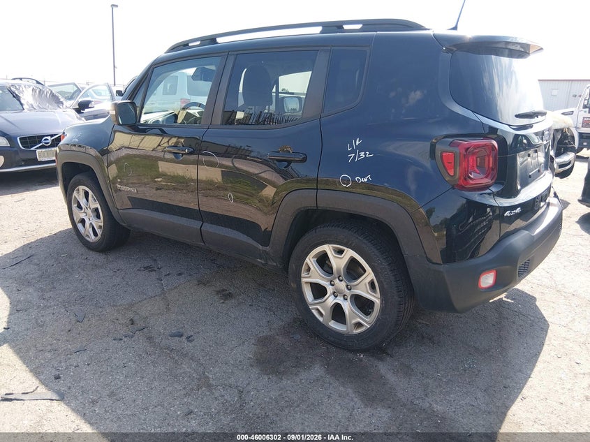 Vin: zacnjbd14lpl72728, lot: 46505678, jeep renegade limited 4x4 20203
