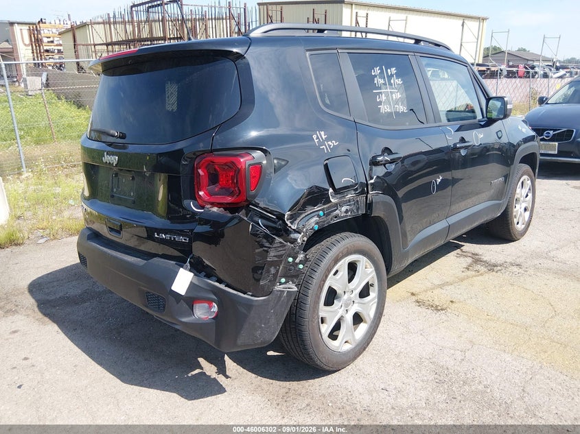 Vin: zacnjbd14lpl72728, lot: 46505678, jeep renegade limited 4x4 20204