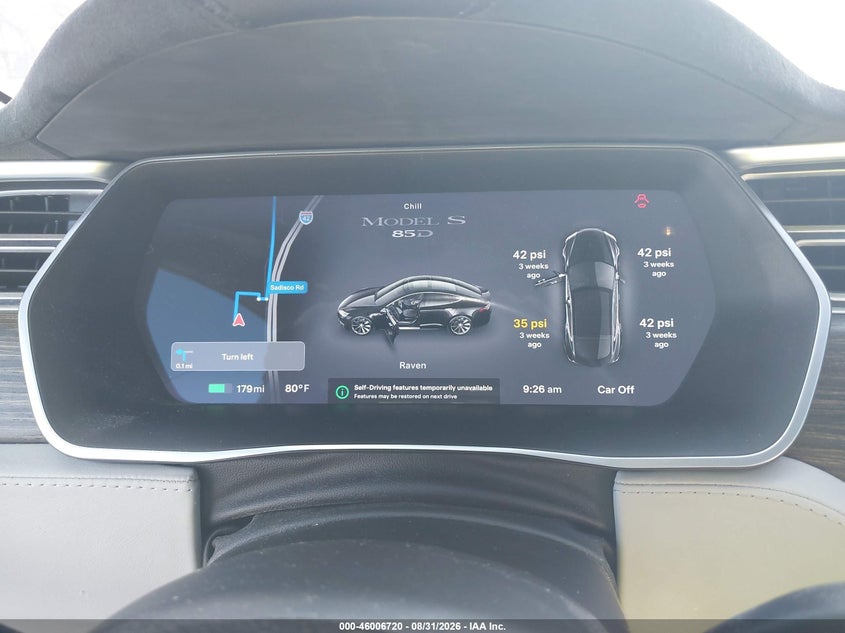 2015 TESLA MODEL S auction photo 7