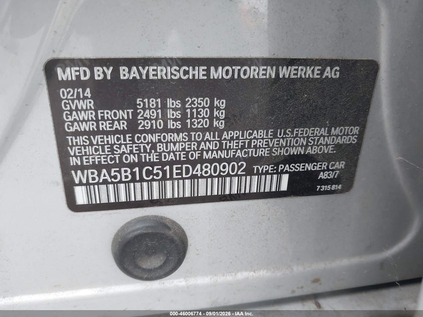 2014 BMW 535I · Фото 9