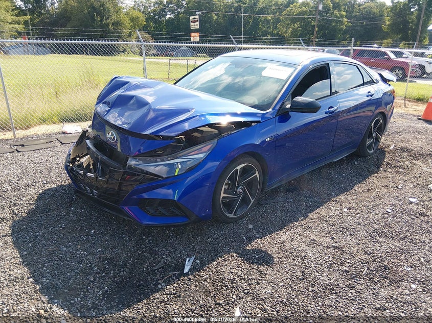 2023 Hyundai Elantra N Line, Front & Rear, IAAI, VIN KMHLR4AF3PU430200 — photo 2