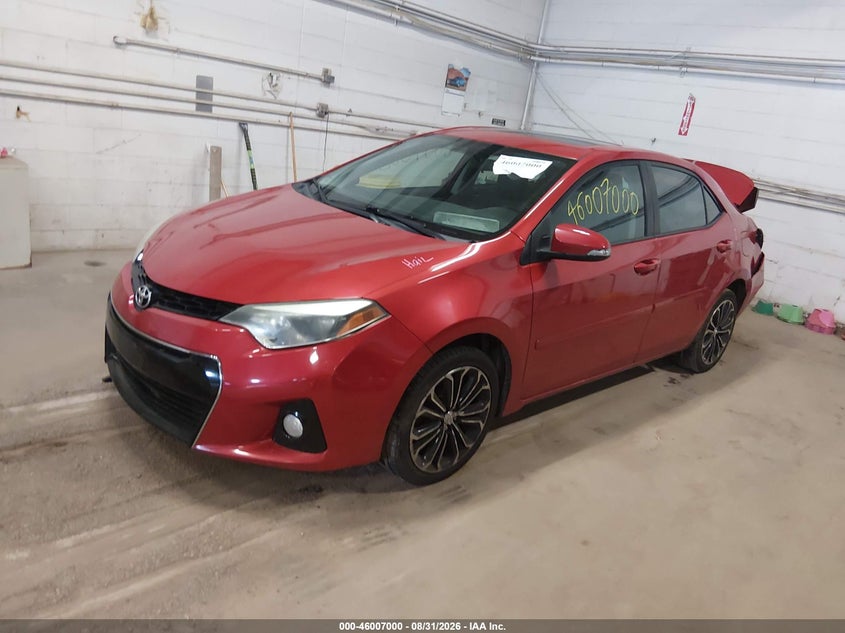 2016 Toyota Corolla, Rear, IAAI, VIN 5YFBURHEXGP373869 — photo 2