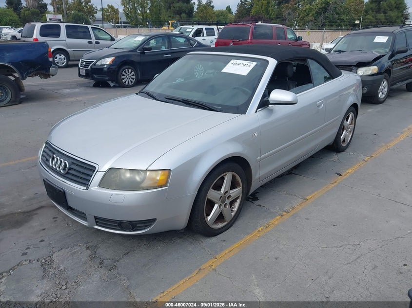 AUDI A4 2004 VIN WAUDT48H14K009355
