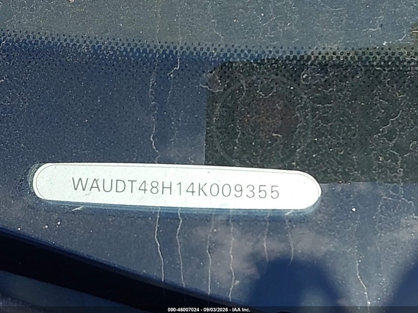 AUDI A4 2004 VIN WAUDT48H14K009355