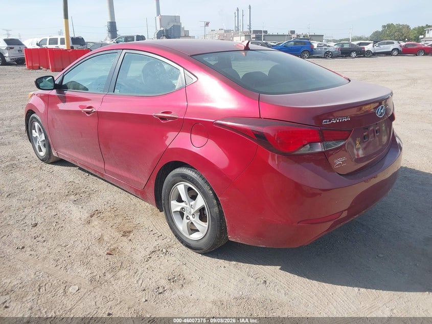 Vin: 5npdh4ae2fh650374, lot: 46506751, hyundai elantra se 20153