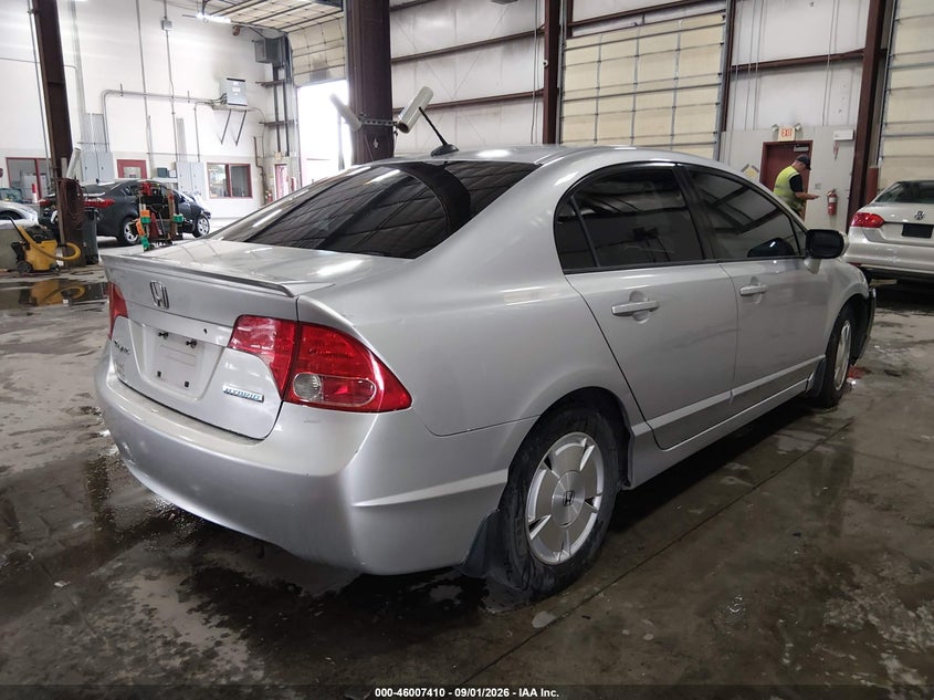 2007 HONDA CIVIC SEDAN 1.3L I-4 VVT, REGULAR , 93HP